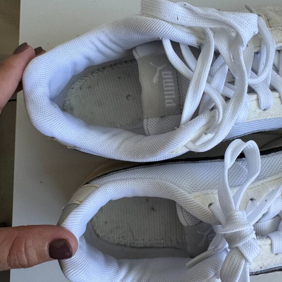 PUMA White & Black Sneakers Women’s Size 8.5 – Classic Casual Shoes - Picture 12 of 13